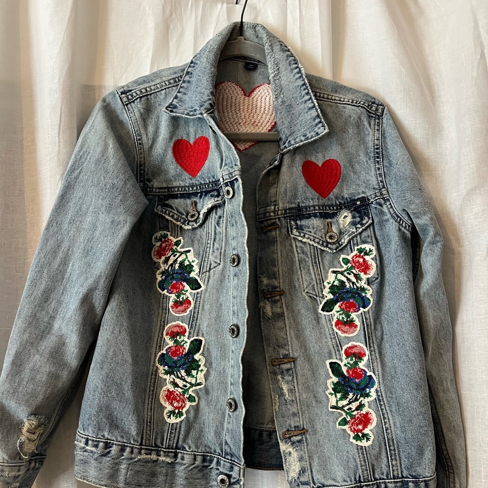 Lucky Embroidered Denim Jacket